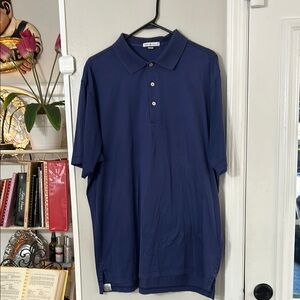 Peter Millar Crown Ease Solid Cotton Lisle Polo Size XL